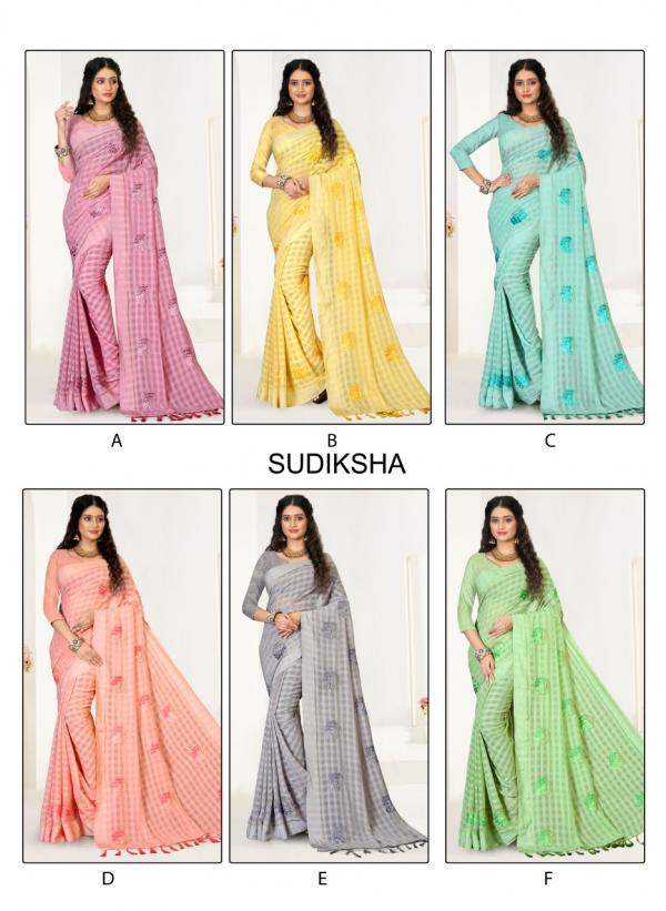 Ronisha Sudiksha Designer Wear Chiffon Saree Collection